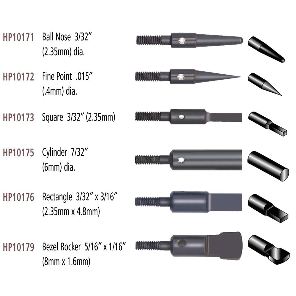 Threaded Anvil Points Foredom 6 Piece Kit