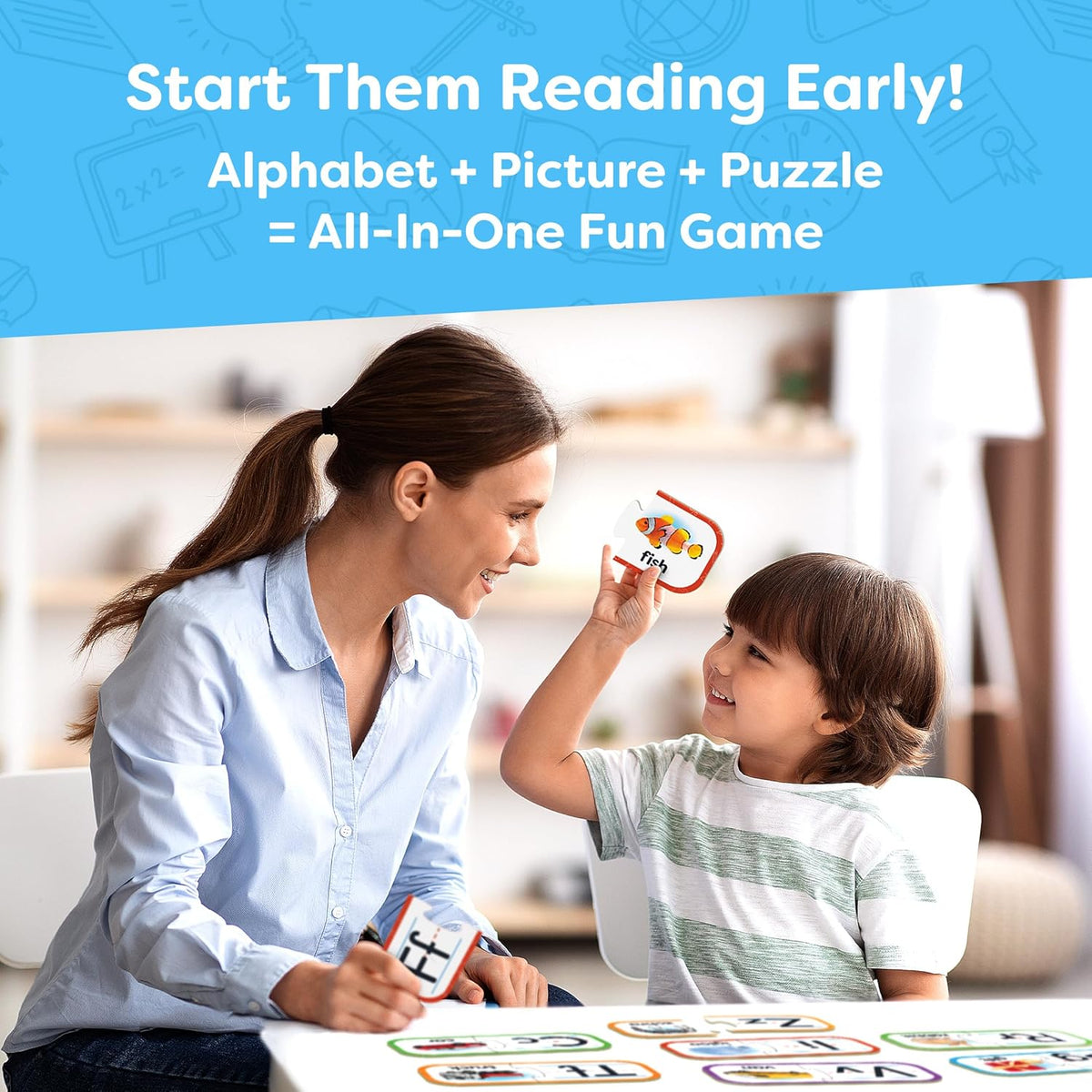 Match Learn Spell Alphabet Puzzle Cards Montessori Learning Game Ages 3+
