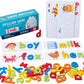 Little Spellers ABC Word Builder Wooden Letter Matching Game with 52 Wooden Letters 56 Word Cards for Kids Ages 3 to 6