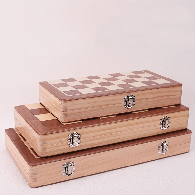 Magnetic Folding Wooden Chess Set – Double Queen
