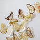 Yoofun 10pcs Vintage Gliding Stickers | Gold Flower Butterfly Lace Scrapbook Paper
