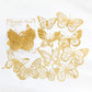 Yoofun 10pcs Vintage Gliding Stickers | Gold Flower Butterfly Lace Scrapbook Paper