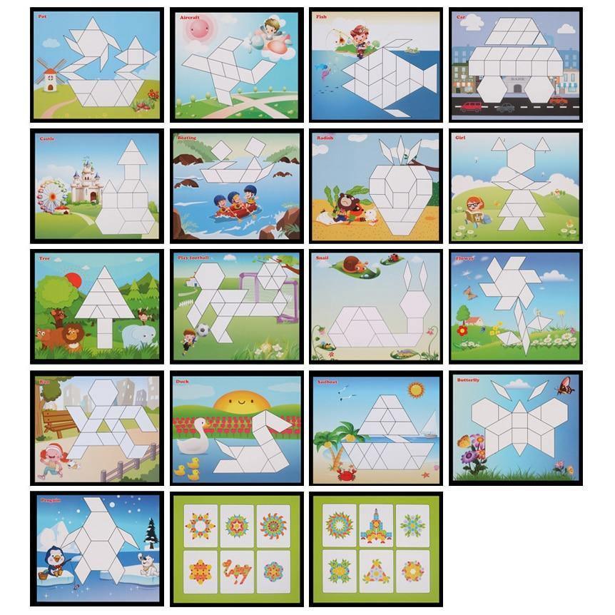250-Piece Wooden Geometric 3D Puzzle Game – Multicolor