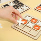 Wooden Tic-Tac-Toe Board Game – Three-Line OX Puzzle