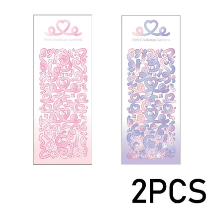 Cute Decorative Paper Stickers for Photocards and Scrapbooking | Kawaii Toploader Sticker Pack