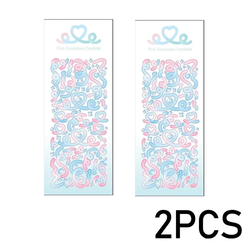 Cute Decorative Paper Stickers for Photocards and Scrapbooking | Kawaii Toploader Sticker Pack