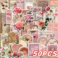50pcs Cute Pink Cartoon Stickers | Aesthetic Decals for Laptop, Scrapbook, and Stationery