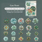 20pcs Hard Card Flower Stickers for Scrapbooking | Floral Craft Decor Set