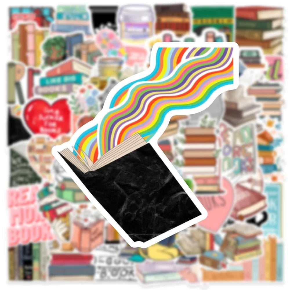 10/30/50pcs Cartoon Animal Reading Stickers – PVC Decorative Stickers for Scrapbooking, Stationery, and School Supplies for Kids