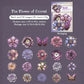 20pcs Hard Card Flower Stickers for Scrapbooking | Floral Craft Decor Set