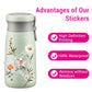 50PCS Transparent Vintage Floral Stickers | Nature Plant Flower Scrapbook Decals