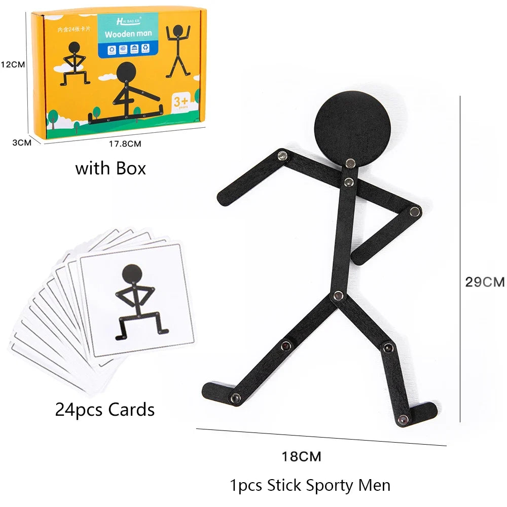 Sport Wooden Man DIY Puzzle Toy