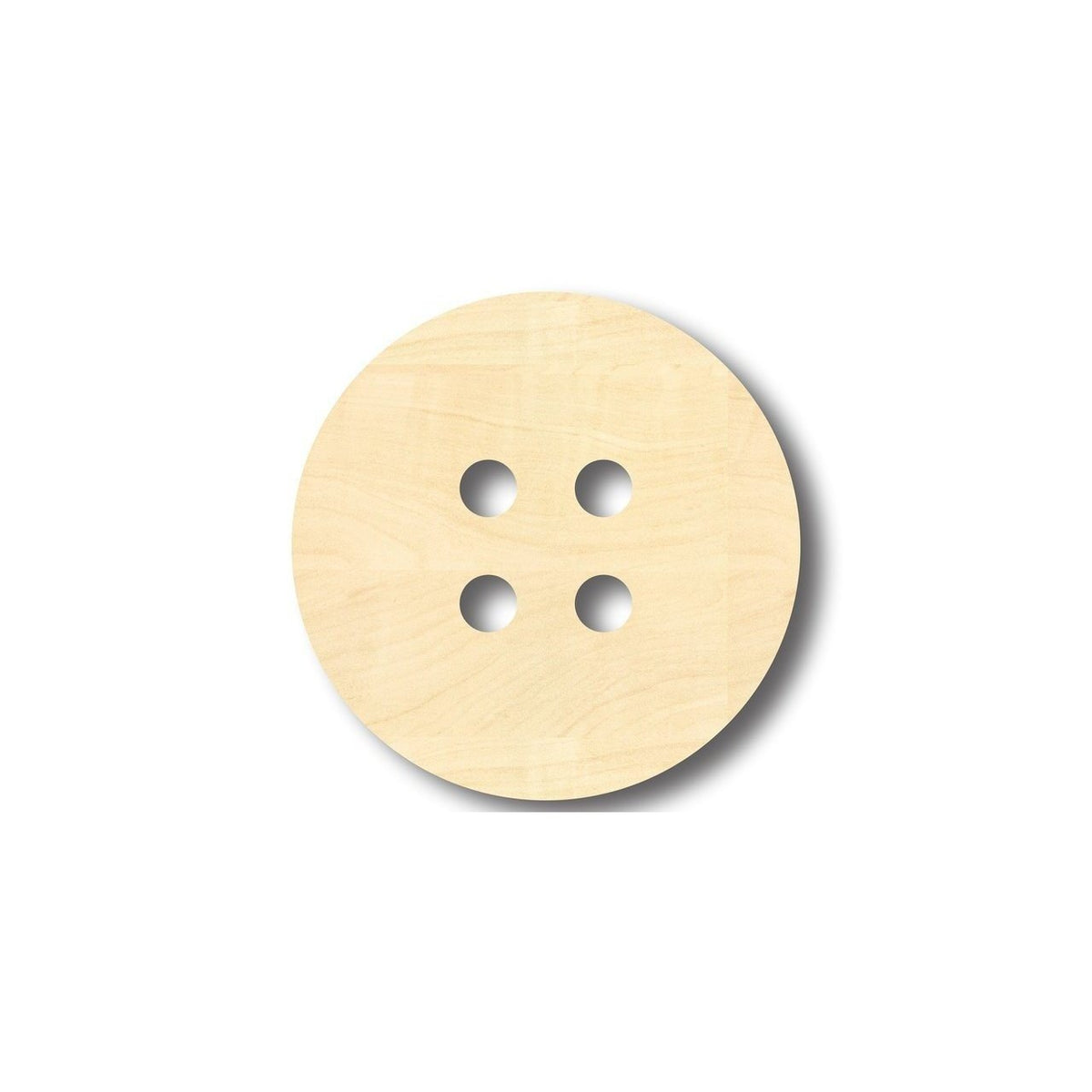 Unfinished Wood Button Shape - Sewing - Craft - up to 46" DIY